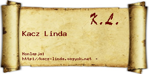 Kacz Linda névjegykártya